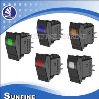 Rocker Switch 1LED with Cover,