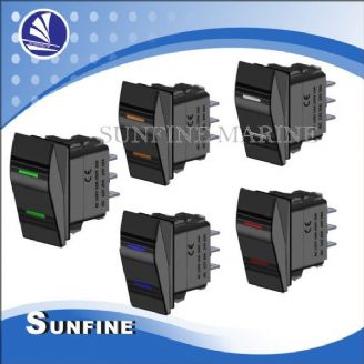 Rocker Switch 2LED with Cover