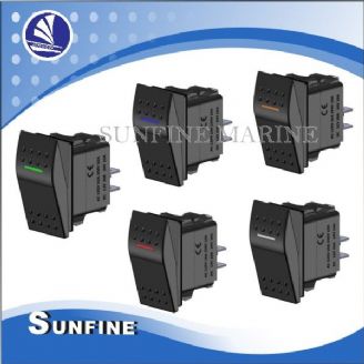 Rocker Switch 1LED with Cover,