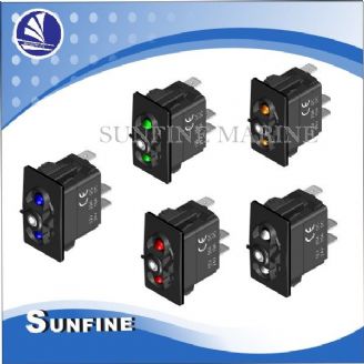 Rocker Switch 2LED, No Cover