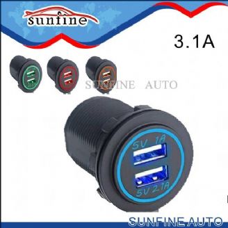DC5V,3.1A USB Socket 