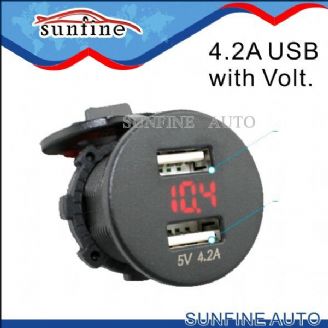 4.2A USB Socket with Volt