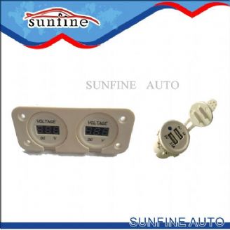 White Two-hole socket panel